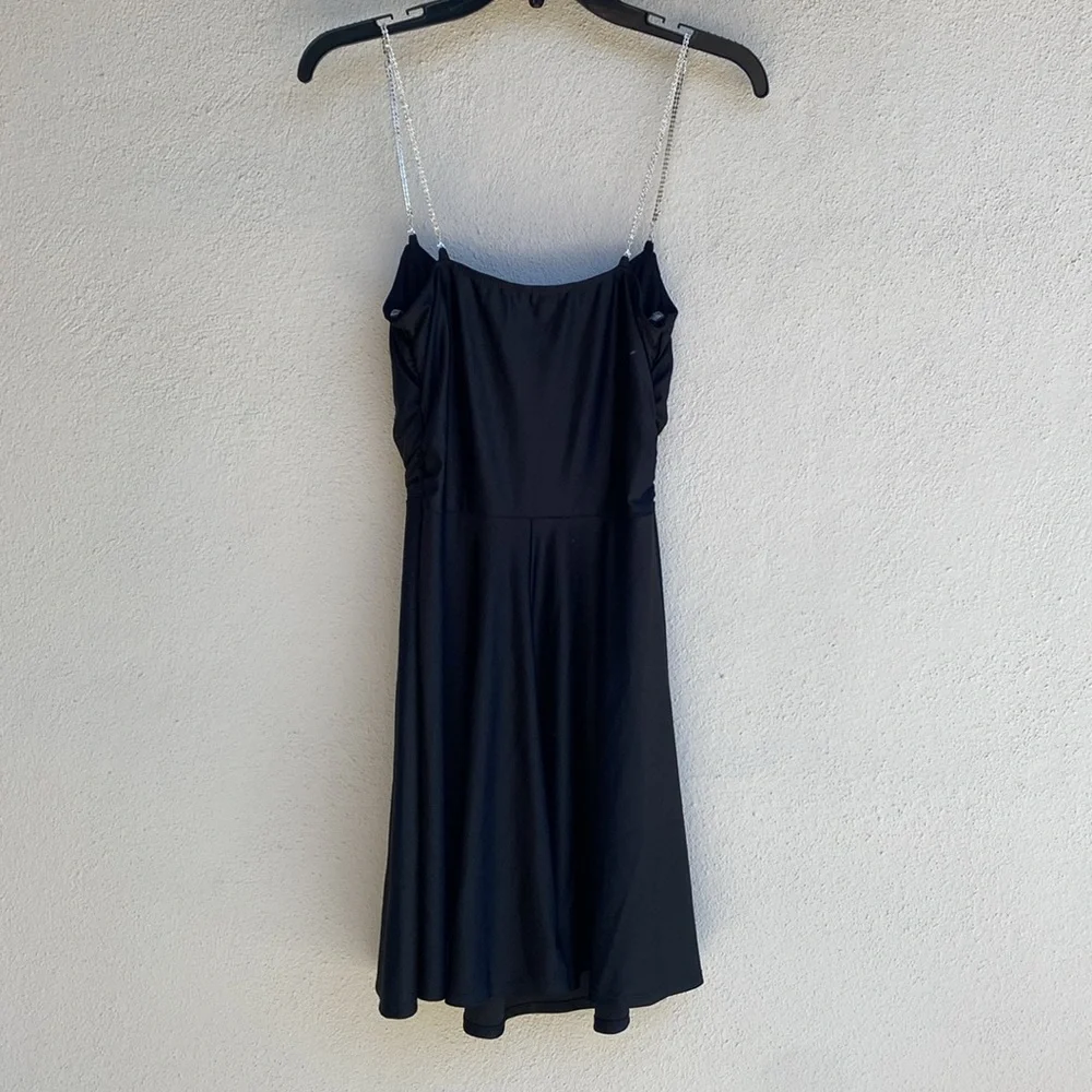 Windsor NWT Bling Fling Satin Rhinestone Skater Dress M - Picture 10 of 12